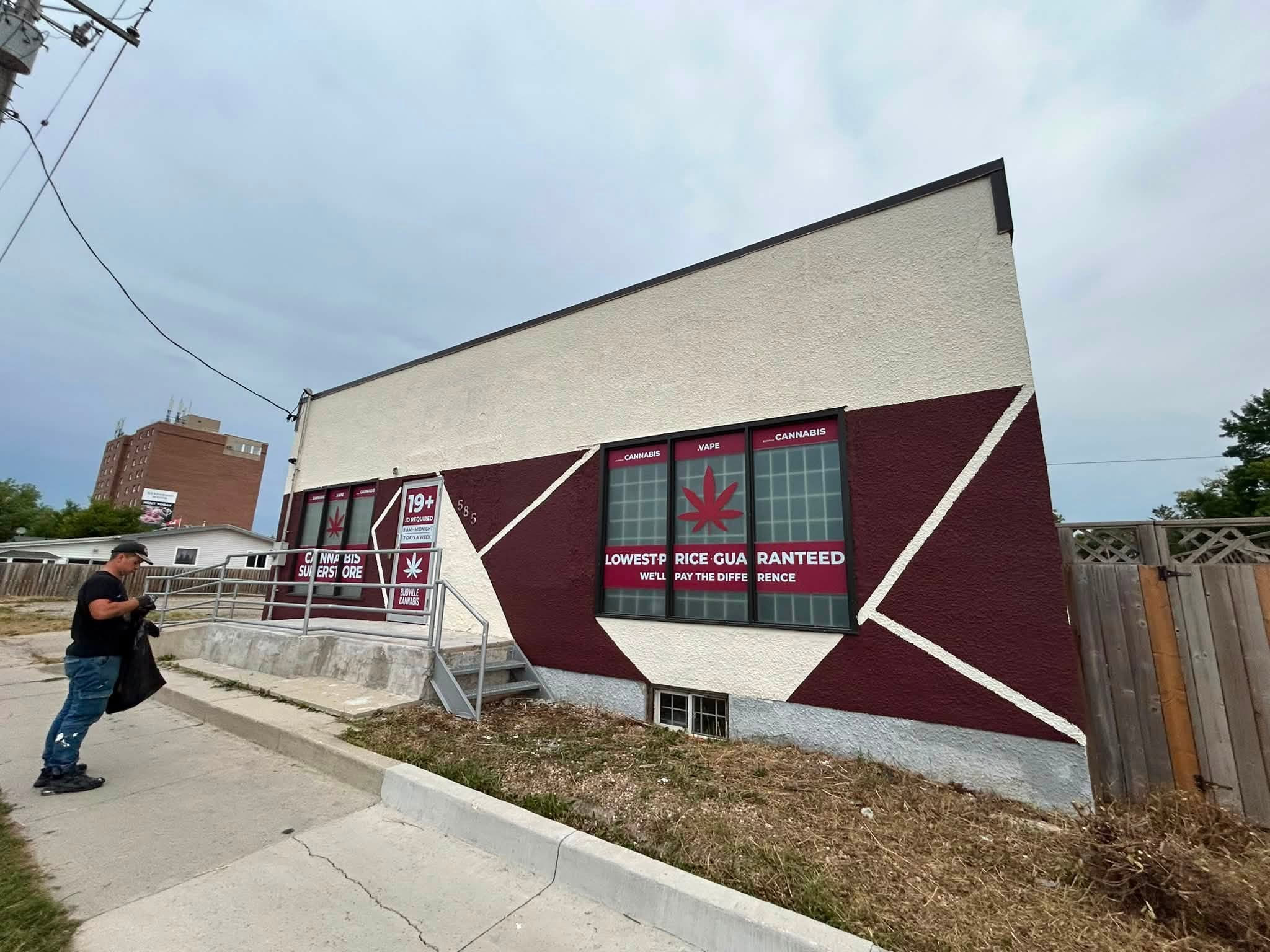 Before: Shop exterior paint